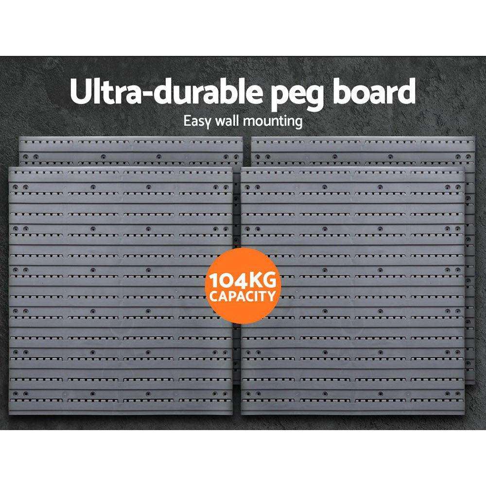 Giantz 88 Parts Wall-Mounted Storage Bin Rack Tool Garage Shelving Organiser Box