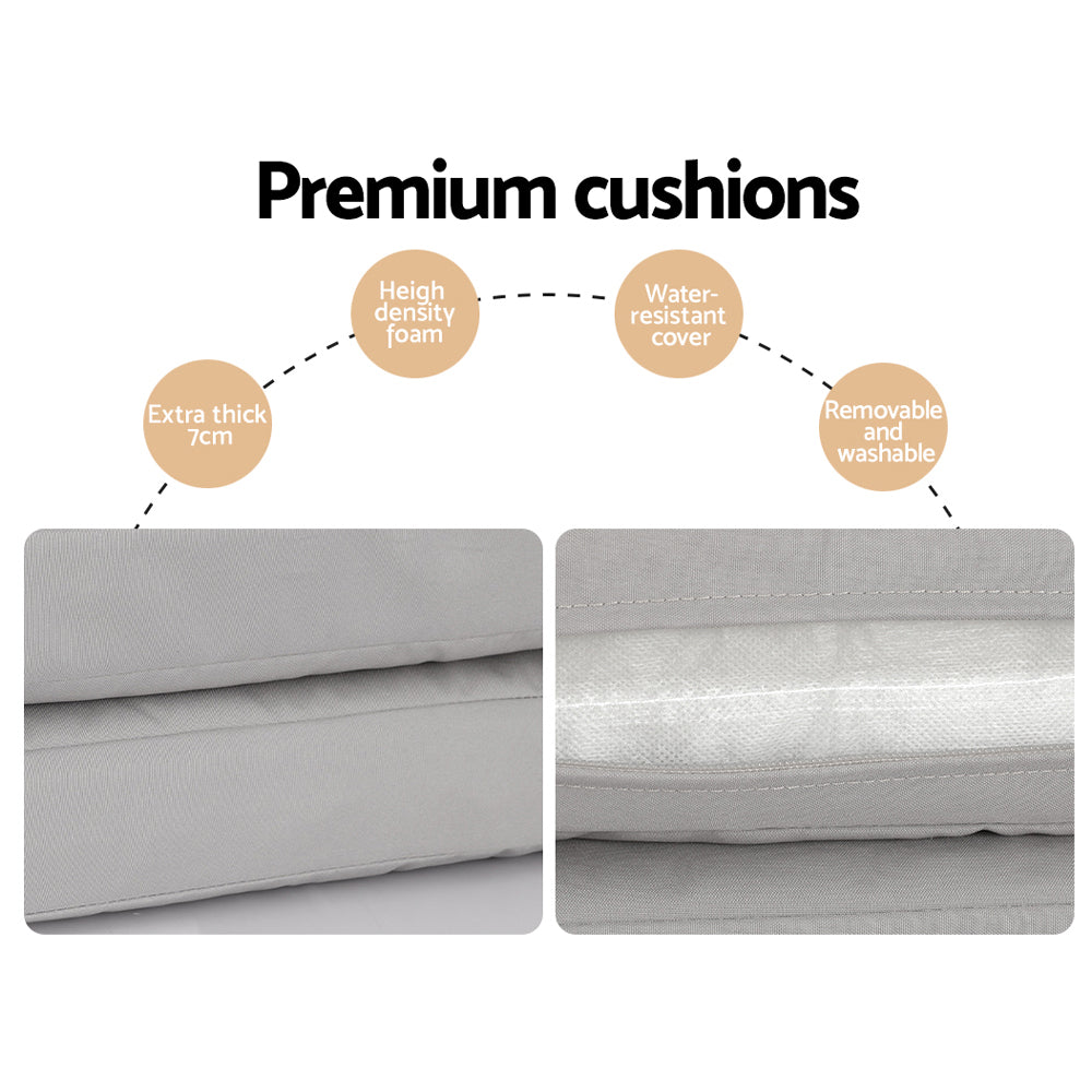 5-Piece Outdoor Dining Set – Rope & Aluminium