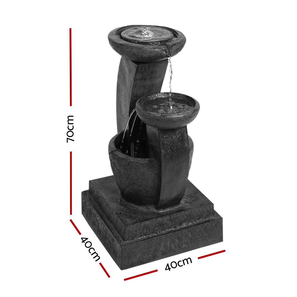 3 Tier Solar Powered Water Fountain (Blue)