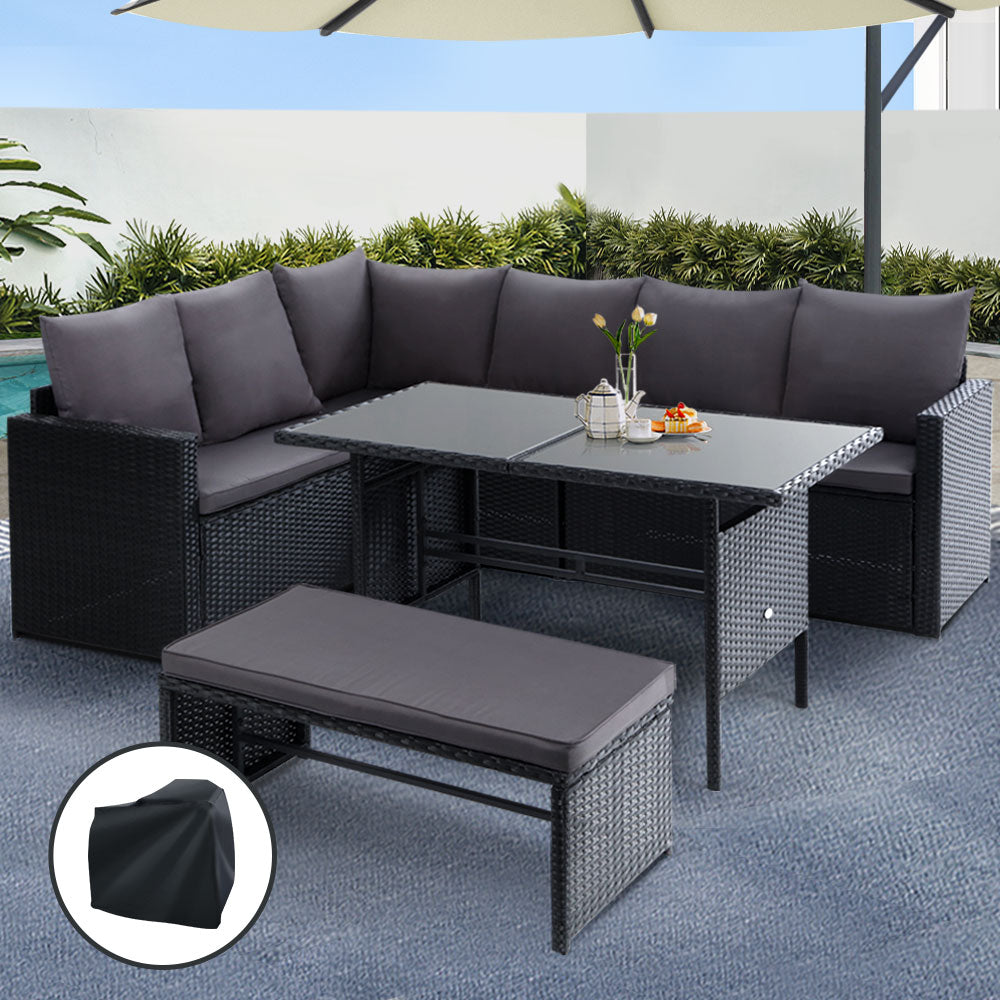 9-Seater Outdoor Sofa Dining Set
