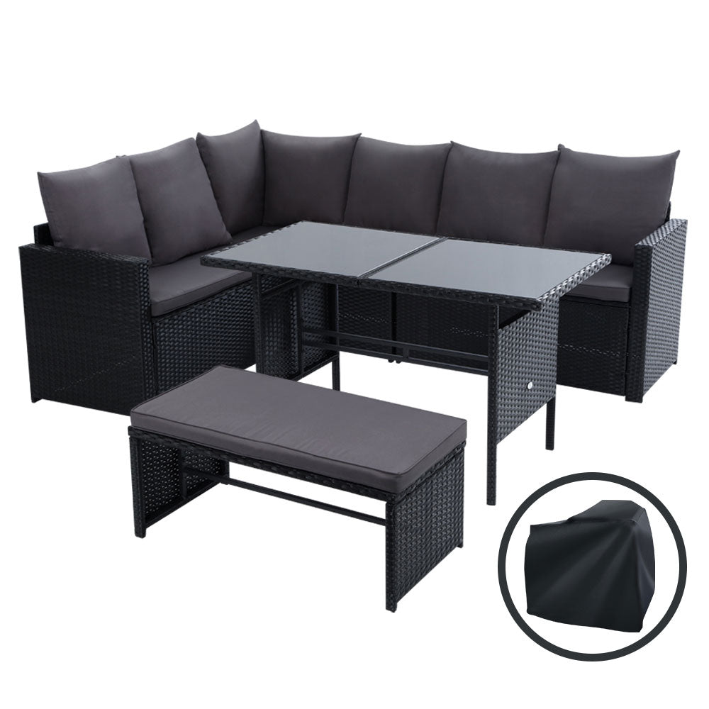 9-Seater Outdoor Sofa Dining Set