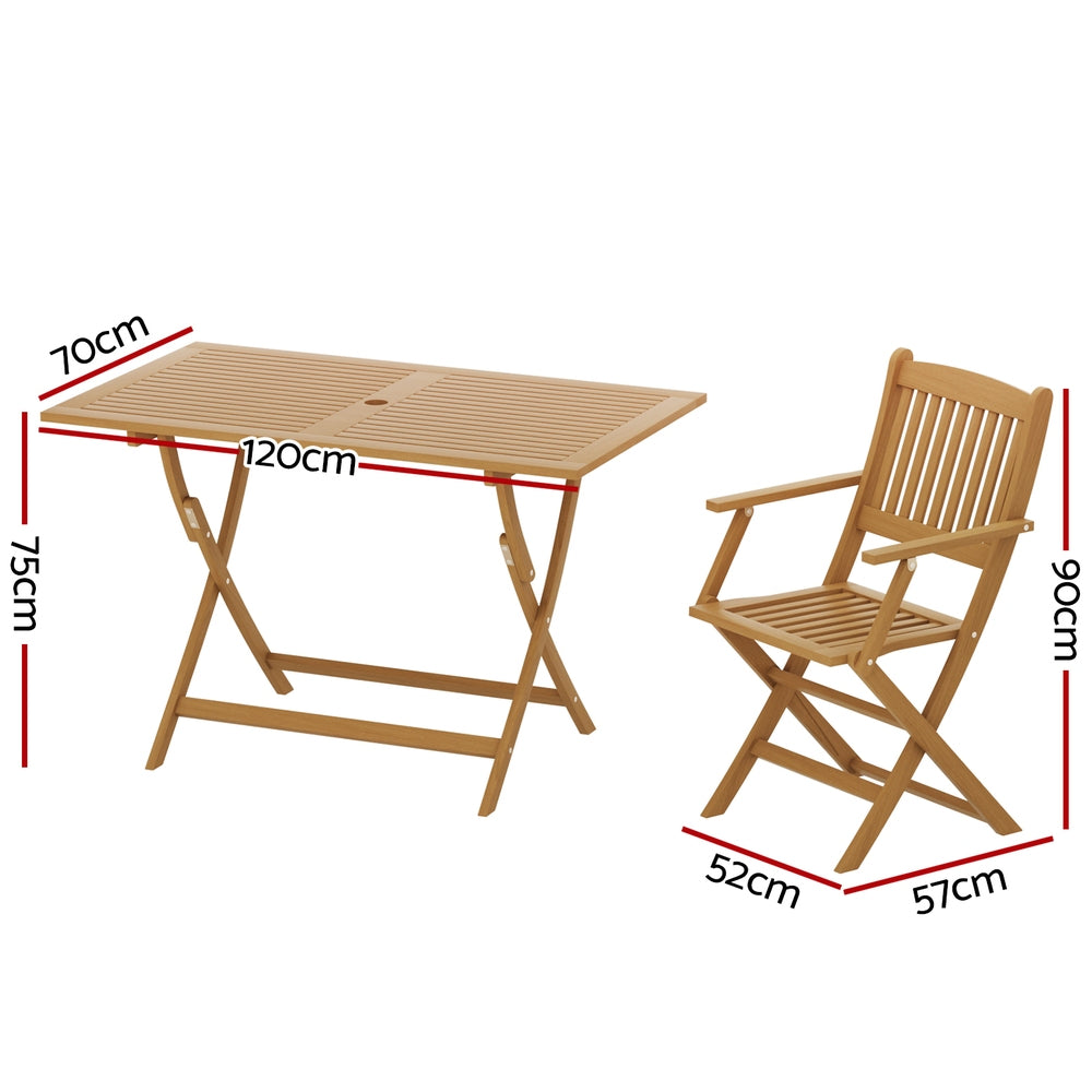 7-Piece Outdoor Dining Set – Acacia Wood