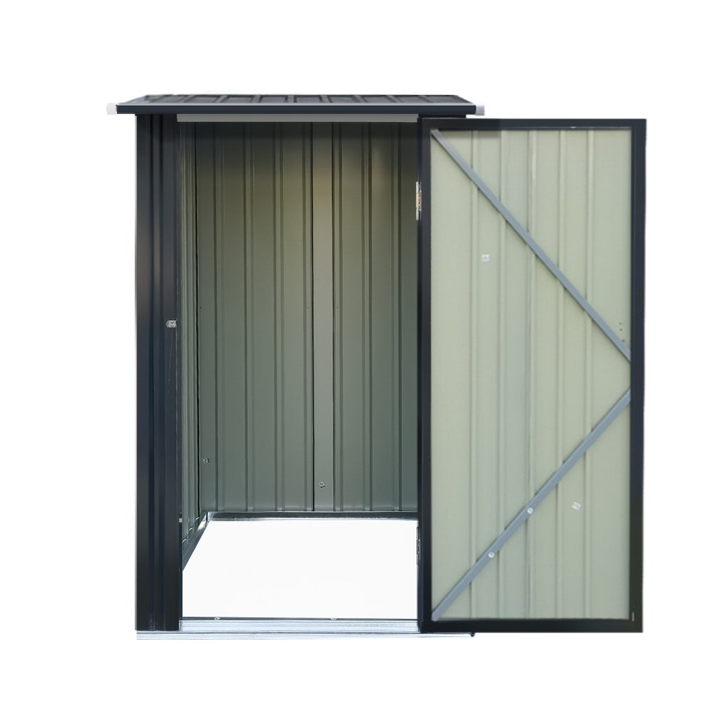 Metal Garden Shed – Galvanised Steel (99 x 104 x 159cm, Anthracite)