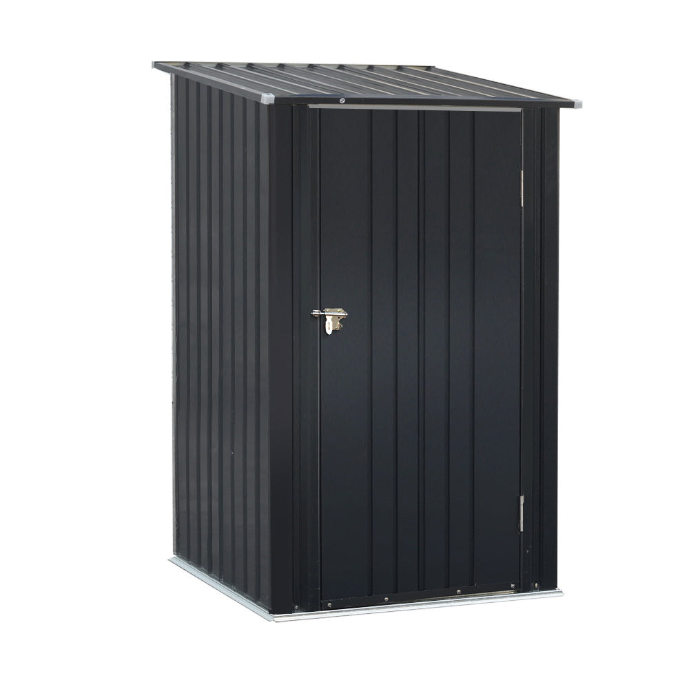 Metal Garden Shed – Galvanised Steel (99 x 104 x 159cm, Anthracite)