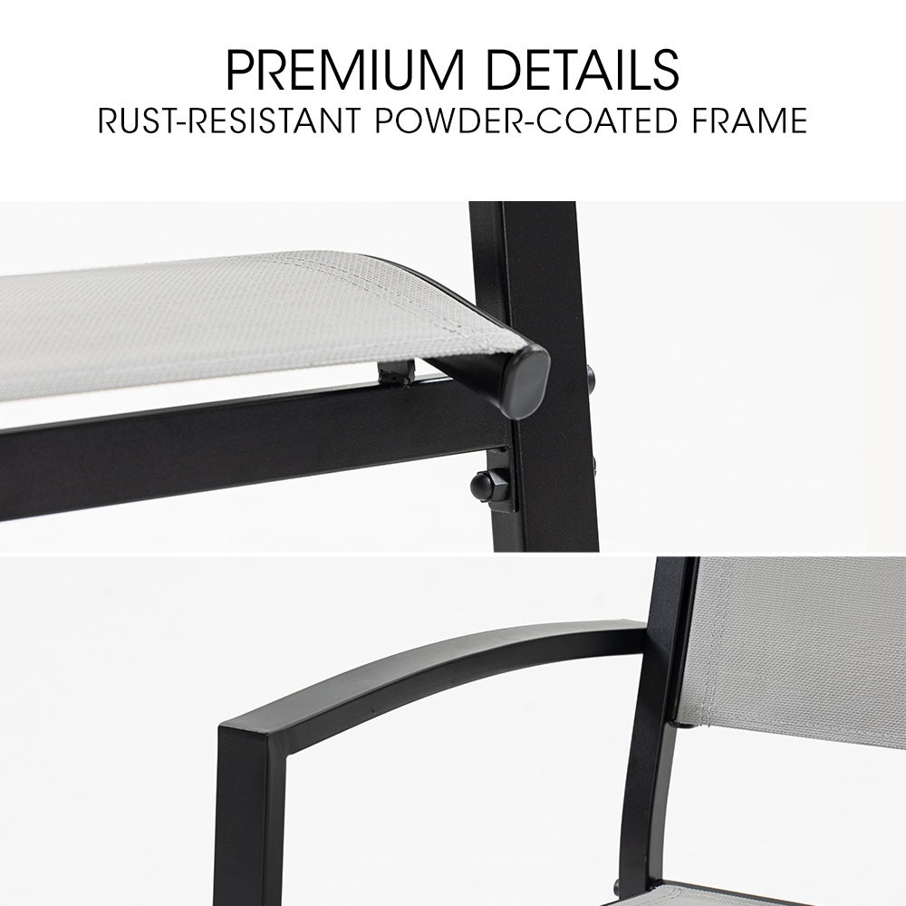 7-Piece Outdoor Dining Set – Polywood & Mesh