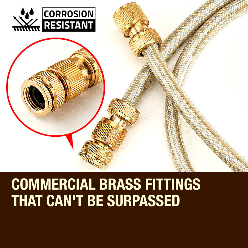 30m Wall-Mounted Retractable Water Hose Reel – Cream & Grey