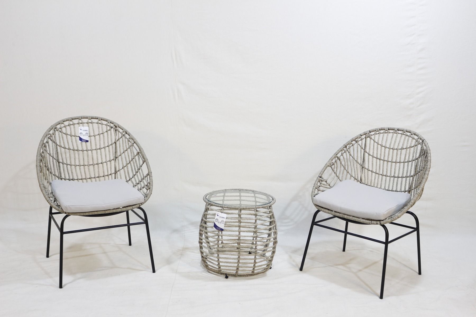 3-Piece PE Wicker Outdoor Furniture Set