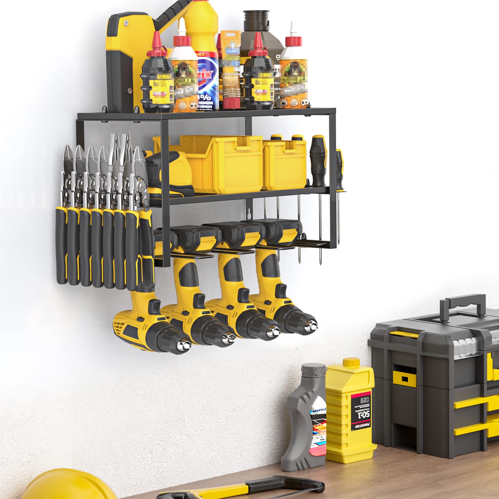 Wall-Mounted Power Tool Organiser – 40 x 20 x 19.5cm