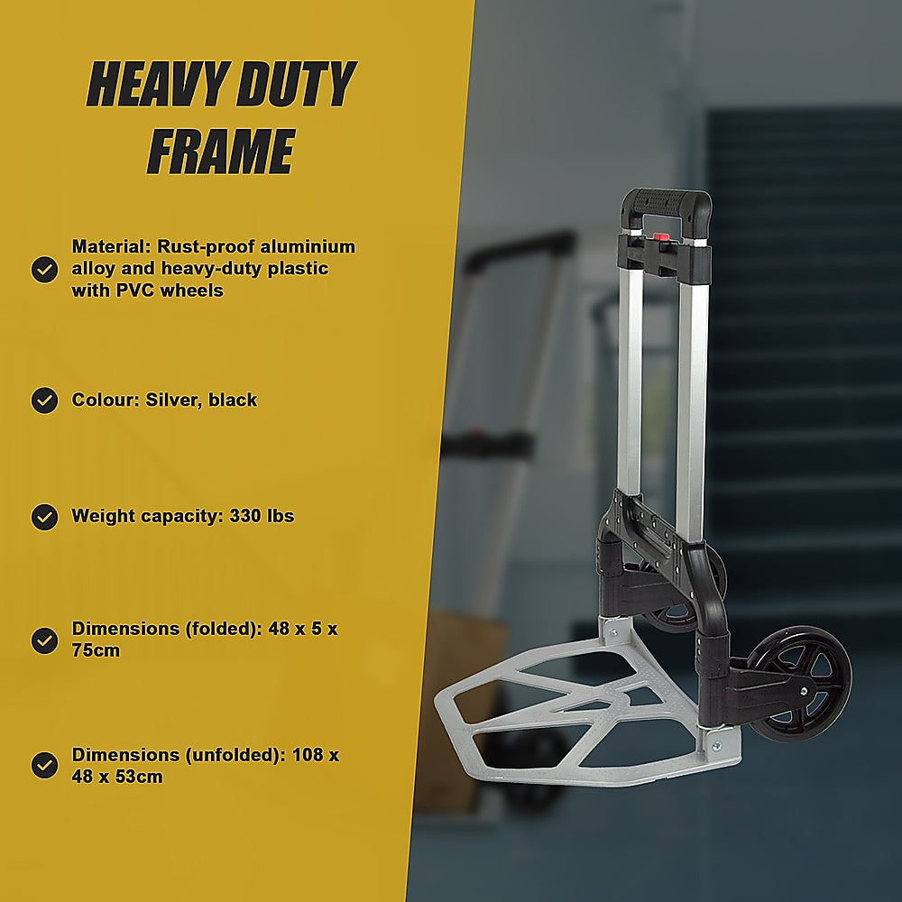 Foldable Aluminium Hand Trolley - 150KG Capacity