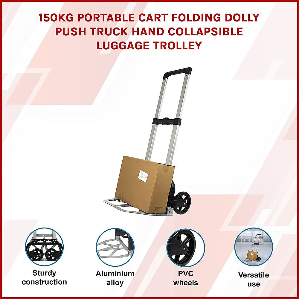 Foldable Aluminium Hand Trolley - 150KG Capacity