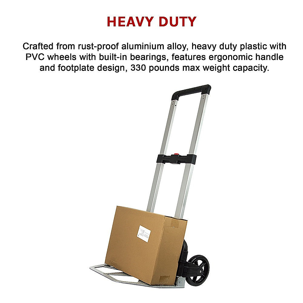 Foldable Aluminium Hand Trolley - 150KG Capacity