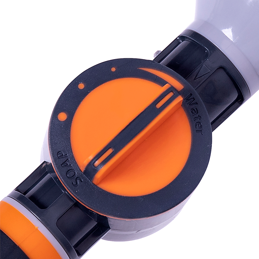 Multi-Function Garden Hose Nozzle with Foam Sprayer – 8 Spray Patterns & 150mL Detergent Bottle