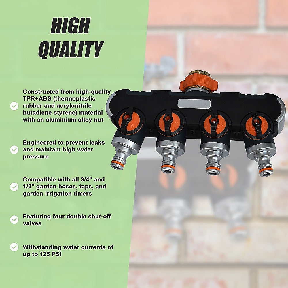 4-Way Garden Hose Splitter