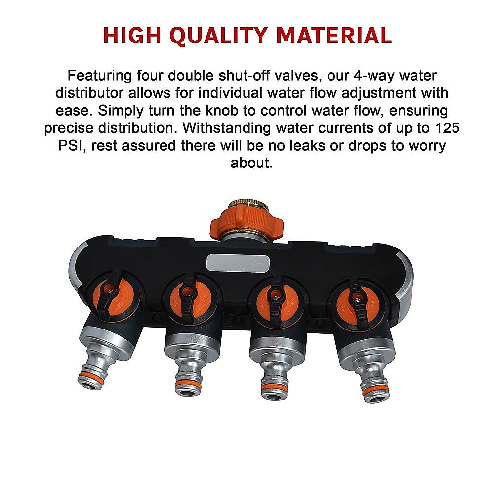 4-Way Garden Hose Splitter