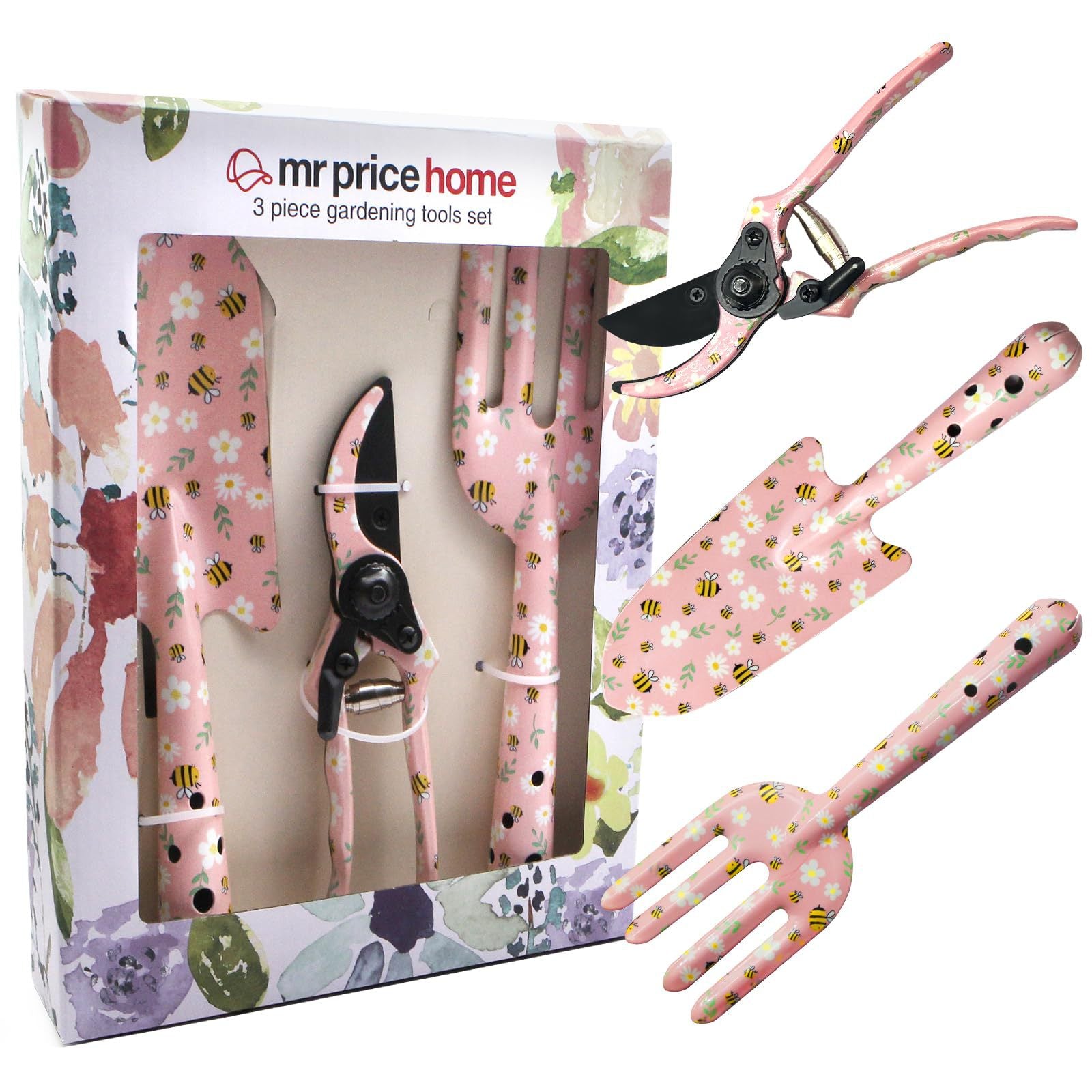 3-Piece Floral Print Garden Tool Set