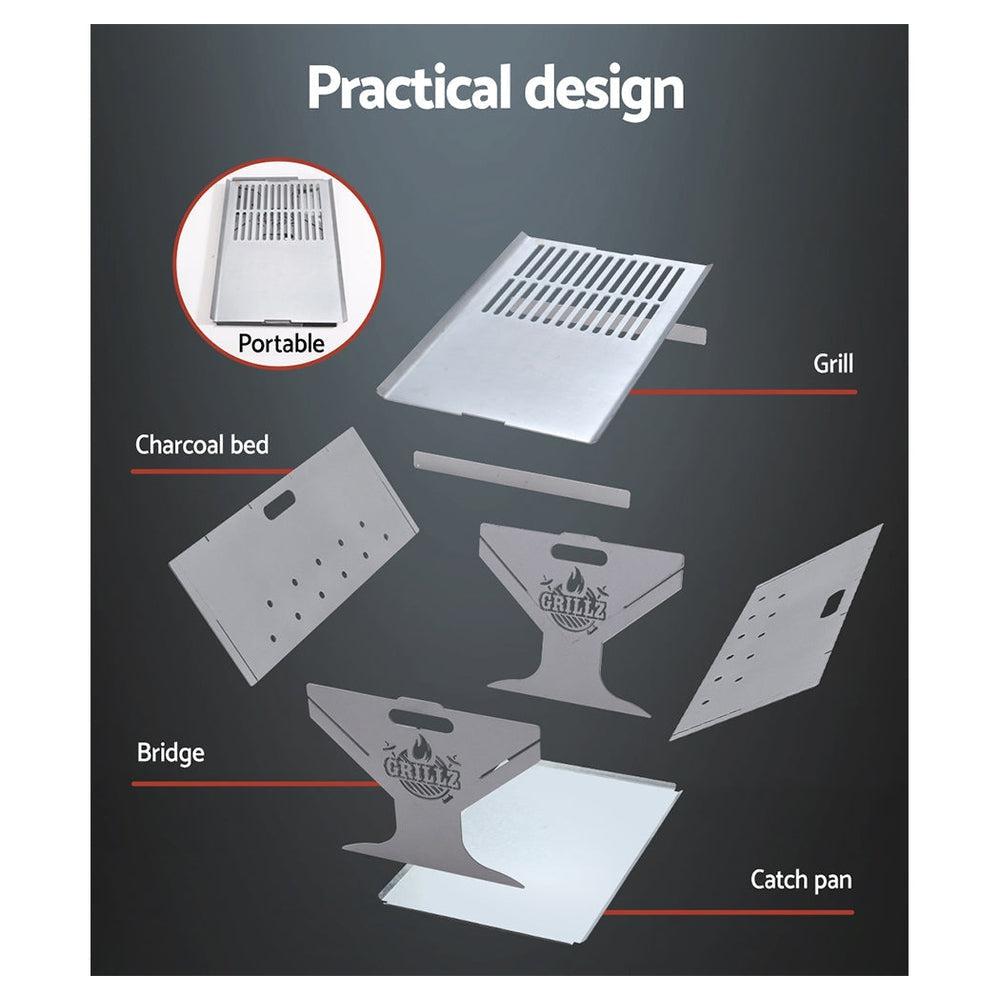 Fire Pit BBQ Outdoor Camping Portable Patio Heater Folding Packed Steel