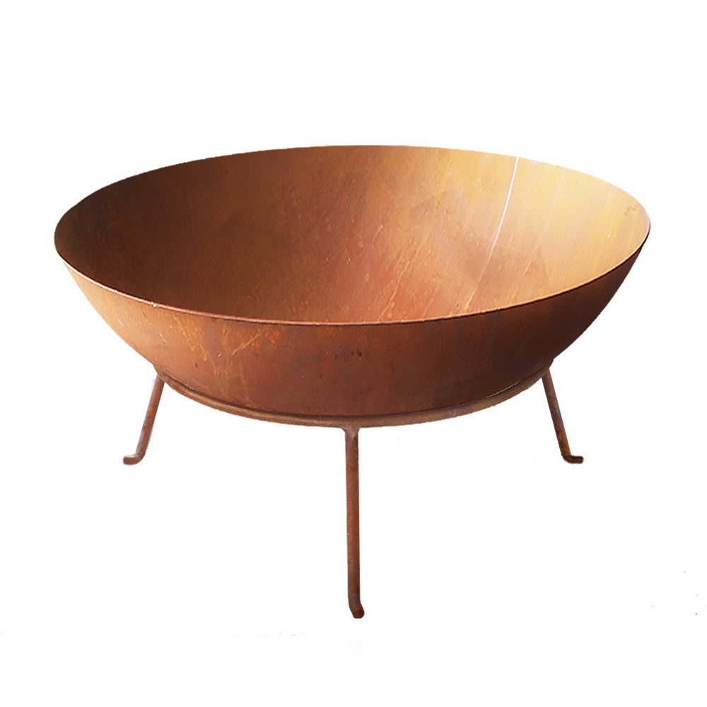 Large Rustic Fire Pit Bowl — 70 cm