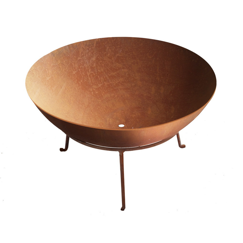 Large Rustic Fire Pit Bowl — 70 cm