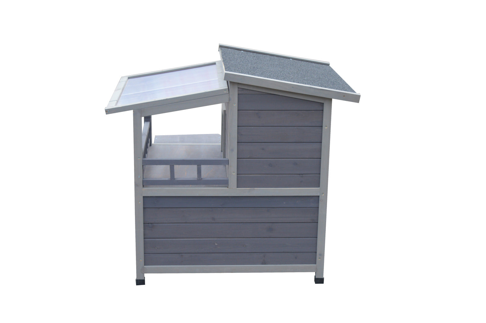 2-Story Waterproof Fir Wood Outdoor Cat Condo