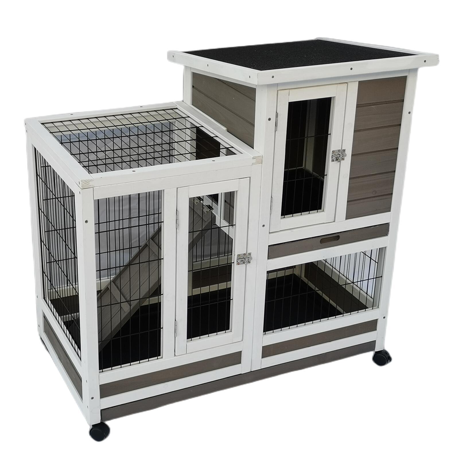 Large rabbit cage on hot sale wheels