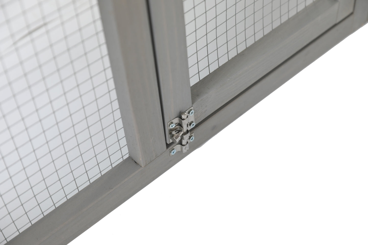 2-Story Rabbit/Guinea Pig Hutch with Outdoor Run - 148cm