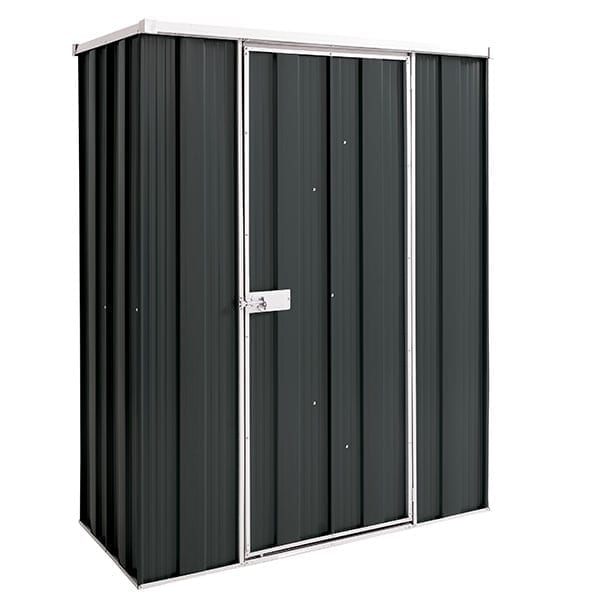 yardstore f42-s garden shed 1.41m x 0.72m x 1.8m slate grey / garden shed 1.41m x 0.72m x 1.8m