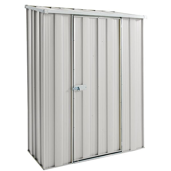 yardsaver slimline s42-s garden shed 1.41m x 0.72m zinc