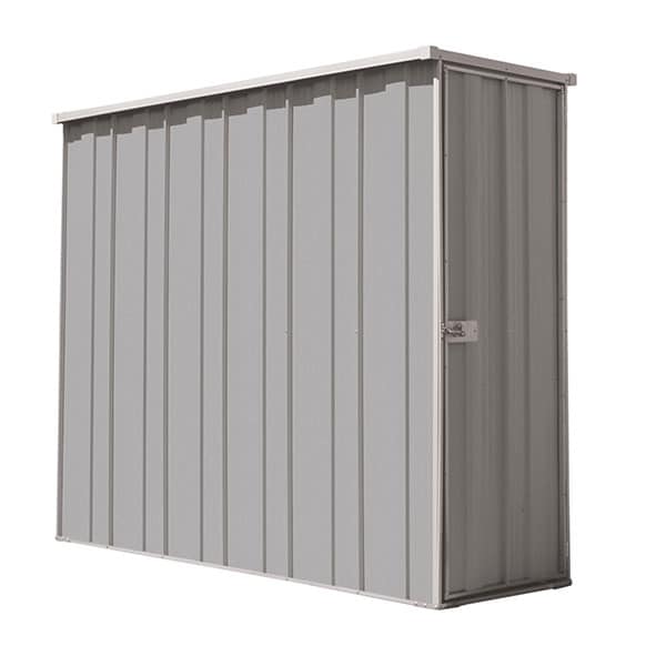 yardstore f26-s garden shed 0.72m x 2.1m x 1.8m zinc