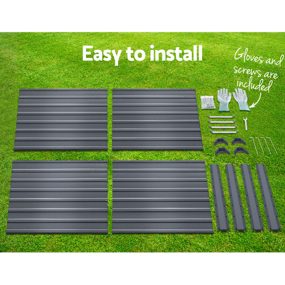 Galvanised Steel Raised Garden Bed Instant Planter X2