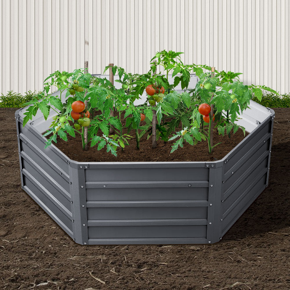 Galvanised Steel Raised Garden Bed Instant Planter x2