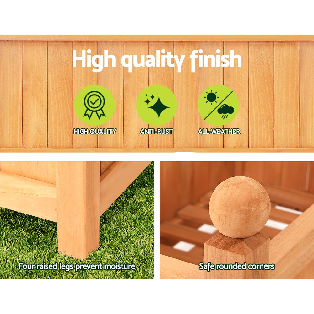 Raised Garden Bed Wooden Panel Planter Box