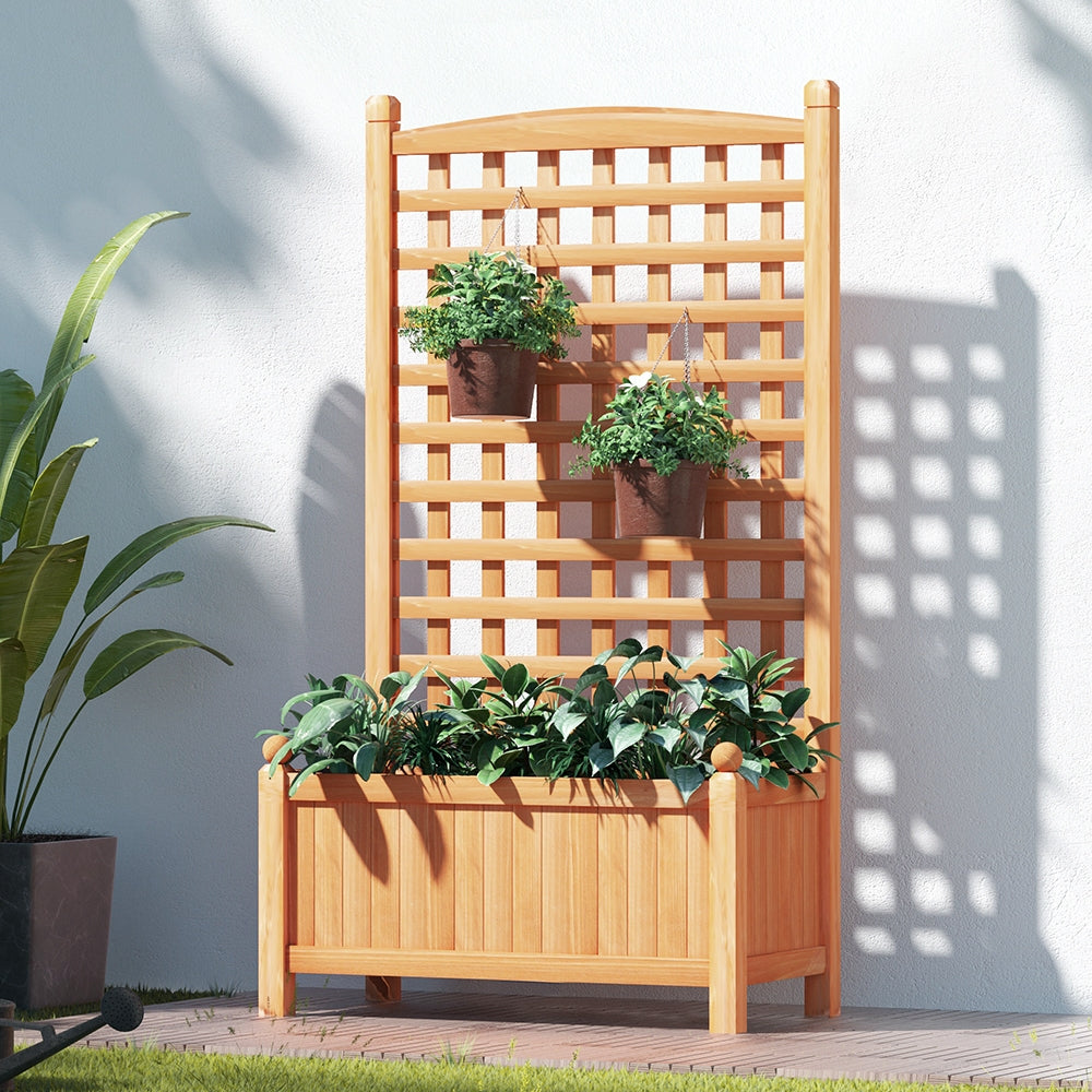 Raised Garden Bed Wooden Panel Planter Box