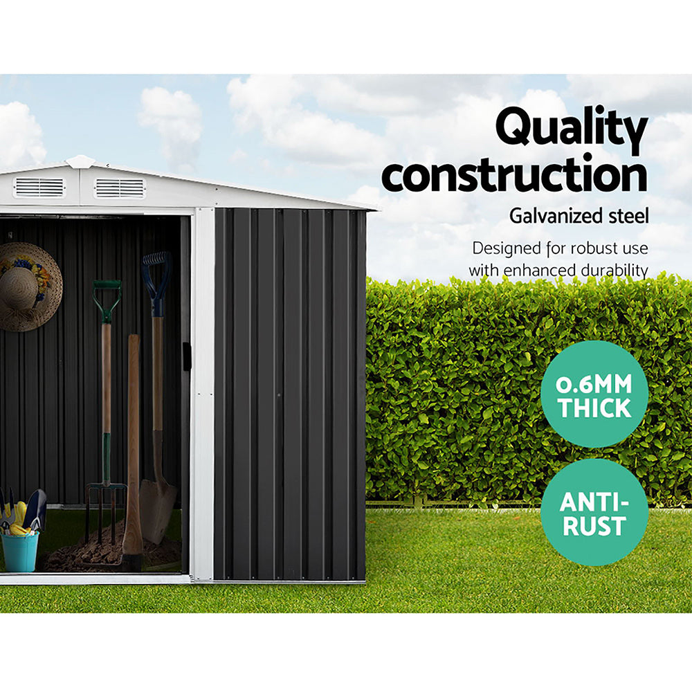 Gable Roof Sliding Door Shed - Large