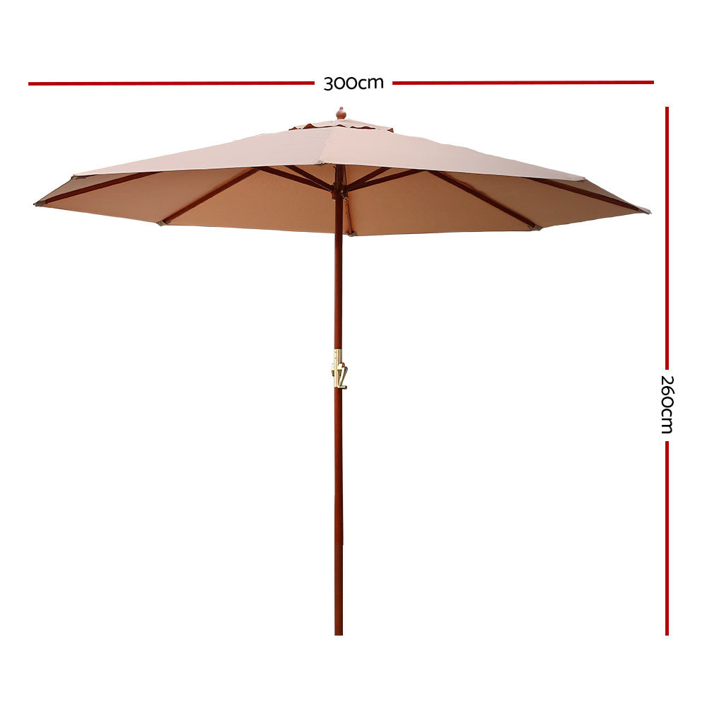 Outdoor Umbrella 3M Beige