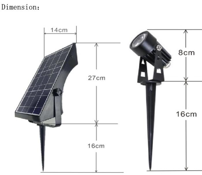 Solar LED Spotlights – Four Adjustable Heads