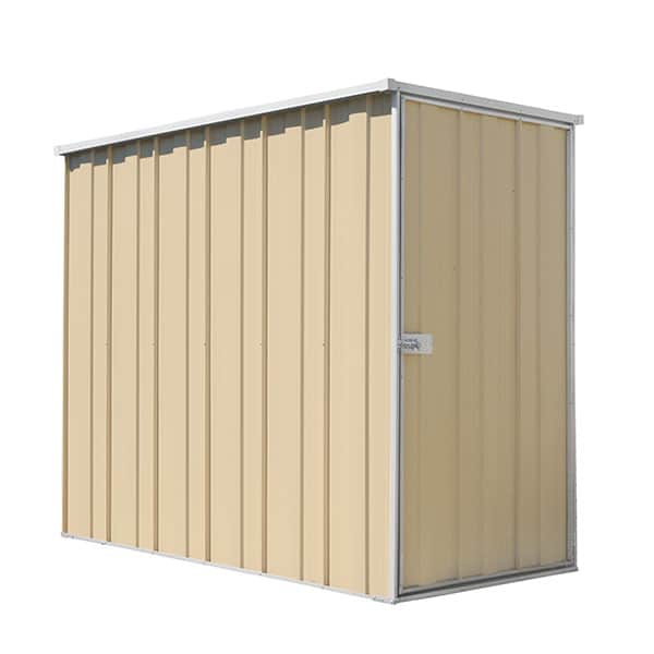 yardstore f36-s garden shed side entry 1.07m x 2.1m x 1.8m smooth cream